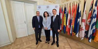 Colman Domingo and Jude Law at amfAR’s Venice Gala