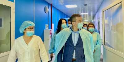 Colman Domingo and Jude Law at amfAR’s Venice Gala