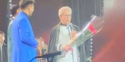 Colman Domingo and Jude Law at amfAR’s Venice Gala