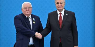 Colman Domingo and Jude Law at amfAR’s Venice Gala