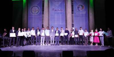 Colman Domingo and Jude Law at amfAR’s Venice Gala