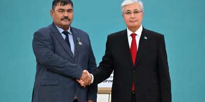 Colman Domingo and Jude Law at amfAR’s Venice Gala