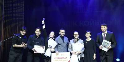 Colman Domingo and Jude Law at amfAR’s Venice Gala