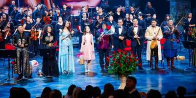 Colman Domingo and Jude Law at amfAR’s Venice Gala