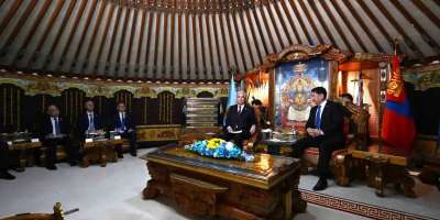 Colman Domingo and Jude Law at amfAR’s Venice Gala