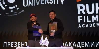 Colman Domingo and Jude Law at amfAR’s Venice Gala