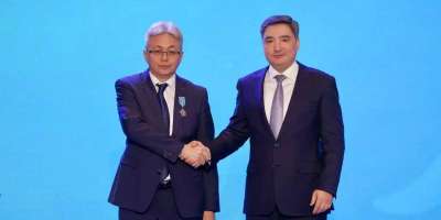 Colman Domingo and Jude Law at amfAR’s Venice Gala