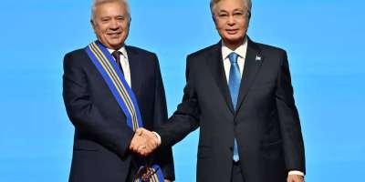 Colman Domingo and Jude Law at amfAR’s Venice Gala