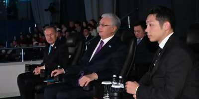 Colman Domingo and Jude Law at amfAR’s Venice Gala
