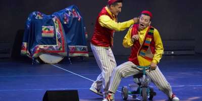 Colman Domingo and Jude Law at amfAR’s Venice Gala