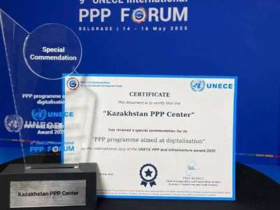 Қазақстандық мемлекеттік-жекеменшік әріптестік орталығы халықаралық марапатқа ие болды