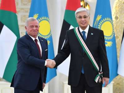 Иордания Королі Тоқаевты «Әл-Нахда» жоғары орденімен марапаттады