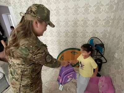 Көкшетауда ұландық сарбаздар «Мектепке жол» акциясына қолдау білдірді