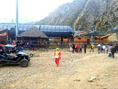 Шымбұлақтағы аспалы жол тоқтап қалды (ВИДЕО)