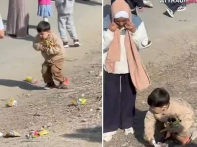 «Кішкентай эколог мырза»: атыраулық балақайдың мерекеден кейін қоқыс жинағаны елді сүйсінтті