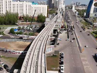 Астанада LRT рельс жолдарының 25 пайызы төселді