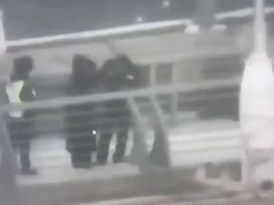 Елордалық полицейлер көпірден секірмек болған қызды құтқарып қалды