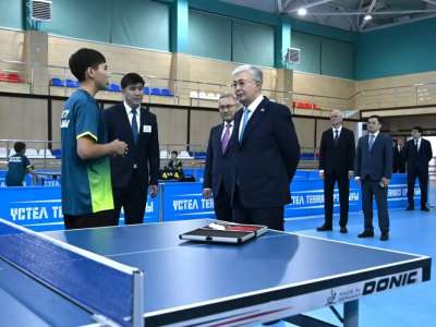 Президент Талдықорғандағы Үстел теннисі орталығын аралап шықты