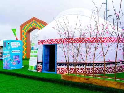 Астанада Наурыз мерекесіне орай ерекше эко-киіз үй орнатылды