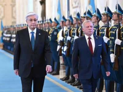 Ақордада Иордания Королі II Абдалла бен әл-Хусейнді қарсы алу рәсімі өтті