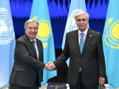 Президент БҰҰ Бас хатшысы Антониу Гутерришпен келіссөз жүргізді