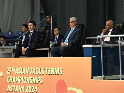 Президент үстел теннисінен Азия чемпионатының  ойындарын тамашалады