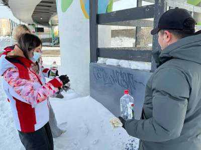 Елордада тыйым салынған граффити мен жарнамалар өшірілді