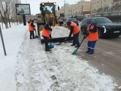 Елордадан бір түнде 28 мың текше метрден астам қар шығарылды