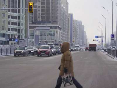 Астанада қар жауып, жел соғады