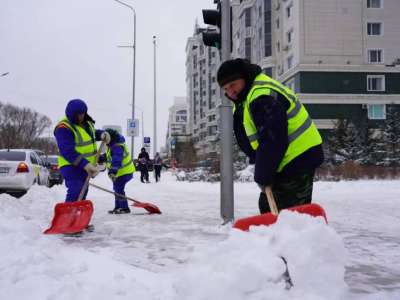 Елордада қар күреуге 2 600-ге жуық жұмысшы шықты