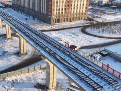 LRT құрылысы: Елордада жарты шақырым рельс төселді