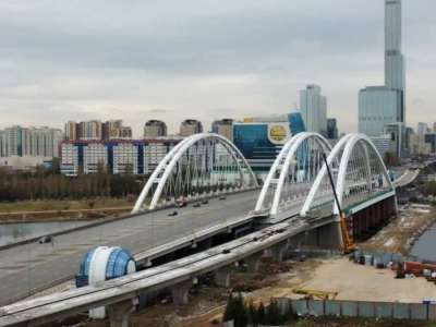 Елордада Есіл өзенімен өтетін LRT көпірінің құрылысы аяқталды