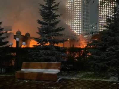 Астанада сарбаздар өрттен  адамдарды аман алып шықты