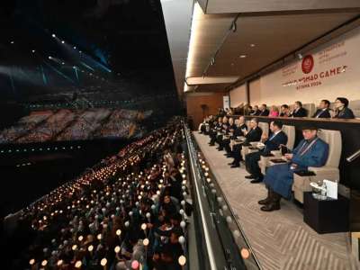 Президент  V Дүниежүзілік көшпенділер ойындарының салтанатты ашылу рәсімін тамашалады
