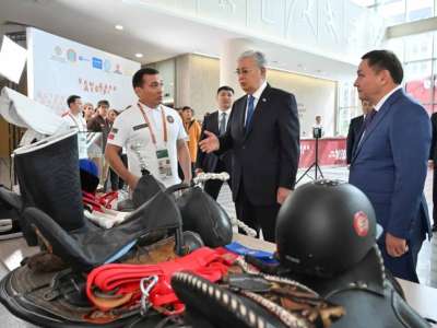 Президент V Дүниежүзілік көшпенділер ойындарының дайындық барысымен танысты