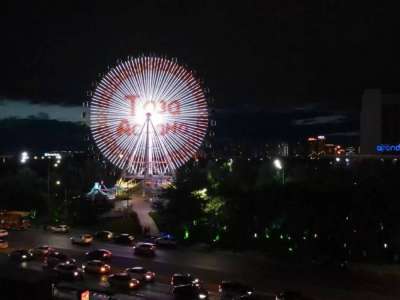 Елорда орталығында «Таза Қазақстан» эмблемасының цифрлық бейнесі көрсетілді