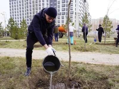 Астанадағы «Көктал» саябағында 300-ден аса түп ағаш отырғызылды
