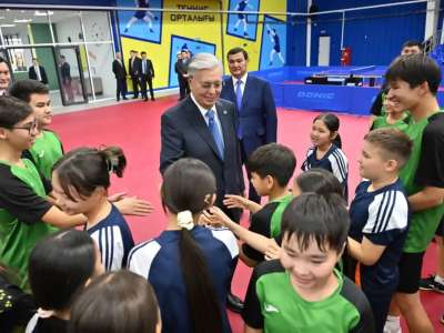 Қасым-Жомарт Тоқаев Үстел теннисі орталығына барды