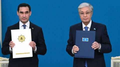 Қазақстан мен Түрікменстан бірлескен мәлімдемеге қол қойды