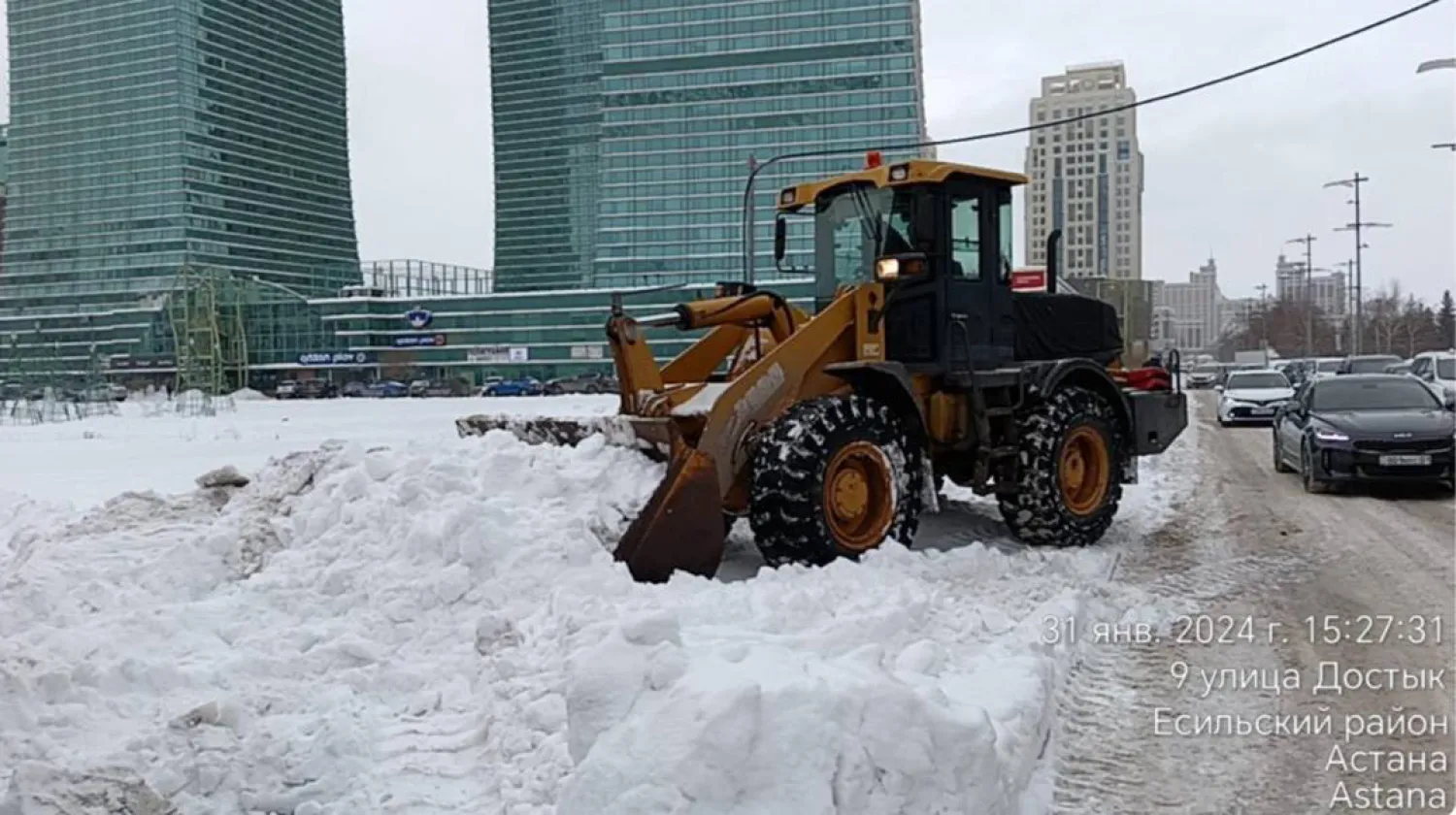 Бүгін елордадан 37 мың текше метрден астам қар шығарылды