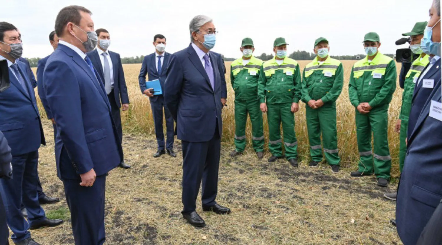 Президент Солтүстік Қазақстан облысындағы егін жинау науқанының барысымен танысты