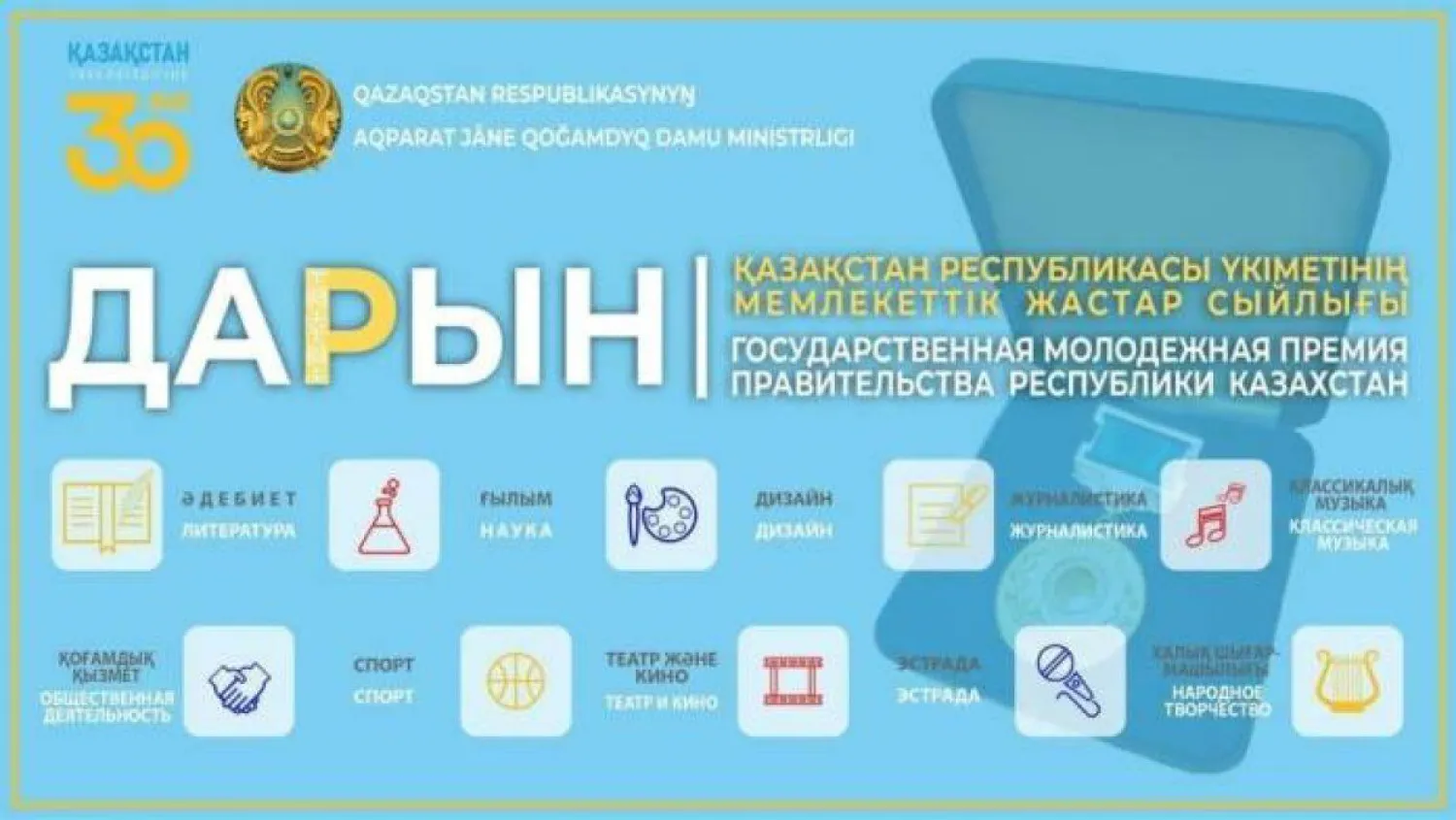 Биыл «Дарын» сыйлығын алудан 237 жас үмітті