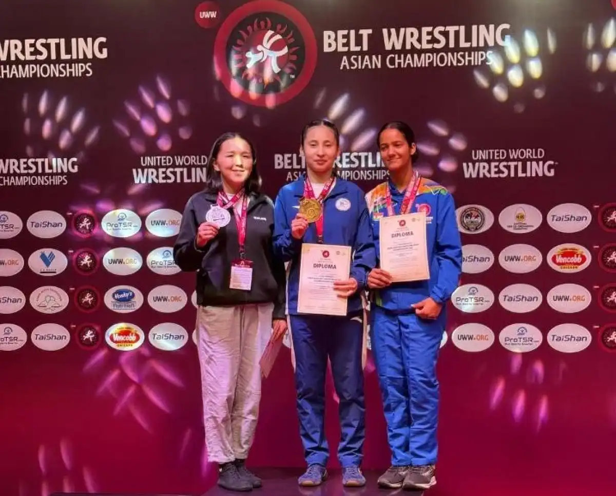 Астаналық спортшылар белбеу күресінен Азия чемпионатында жеңіс тұғырынан көрінді