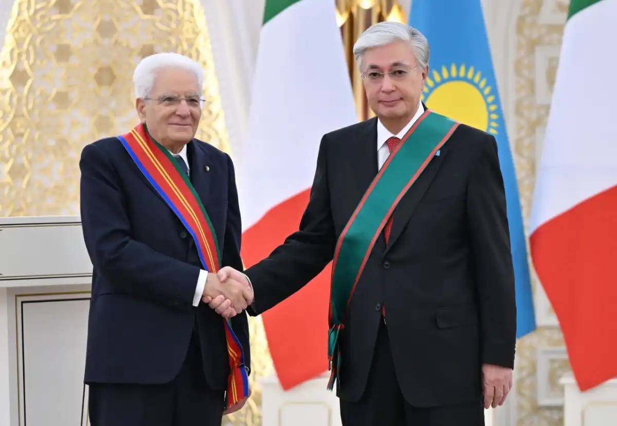 Серджо Маттарелла Қасым-Жомарт Тоқаевқа Италияның ең жоғары награда табыстады