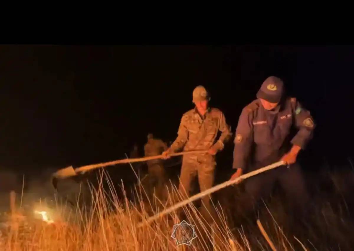 Ақтөбе облысында 550 гектар құрғақ шөп өртенді