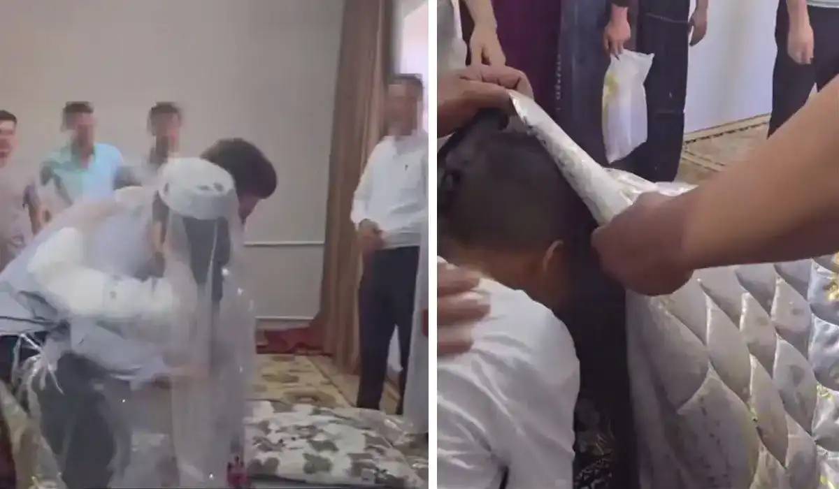 Түрікменстанда жас келіннің пәк екенін көру үшін туыстары жігіттің үйіне жиналған