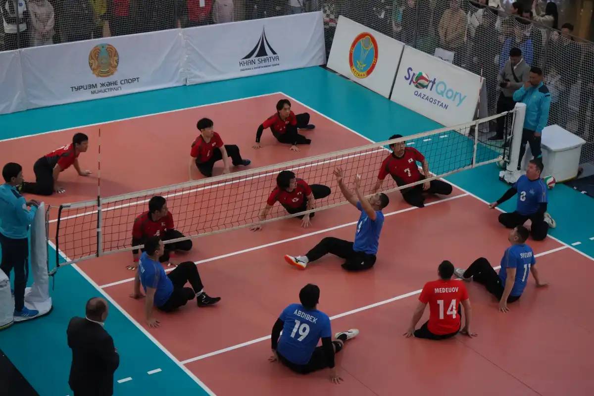 Астанада волейболды отырып ойнаудан Қазақстан мен Жапония арасында жолдастық матч өтті