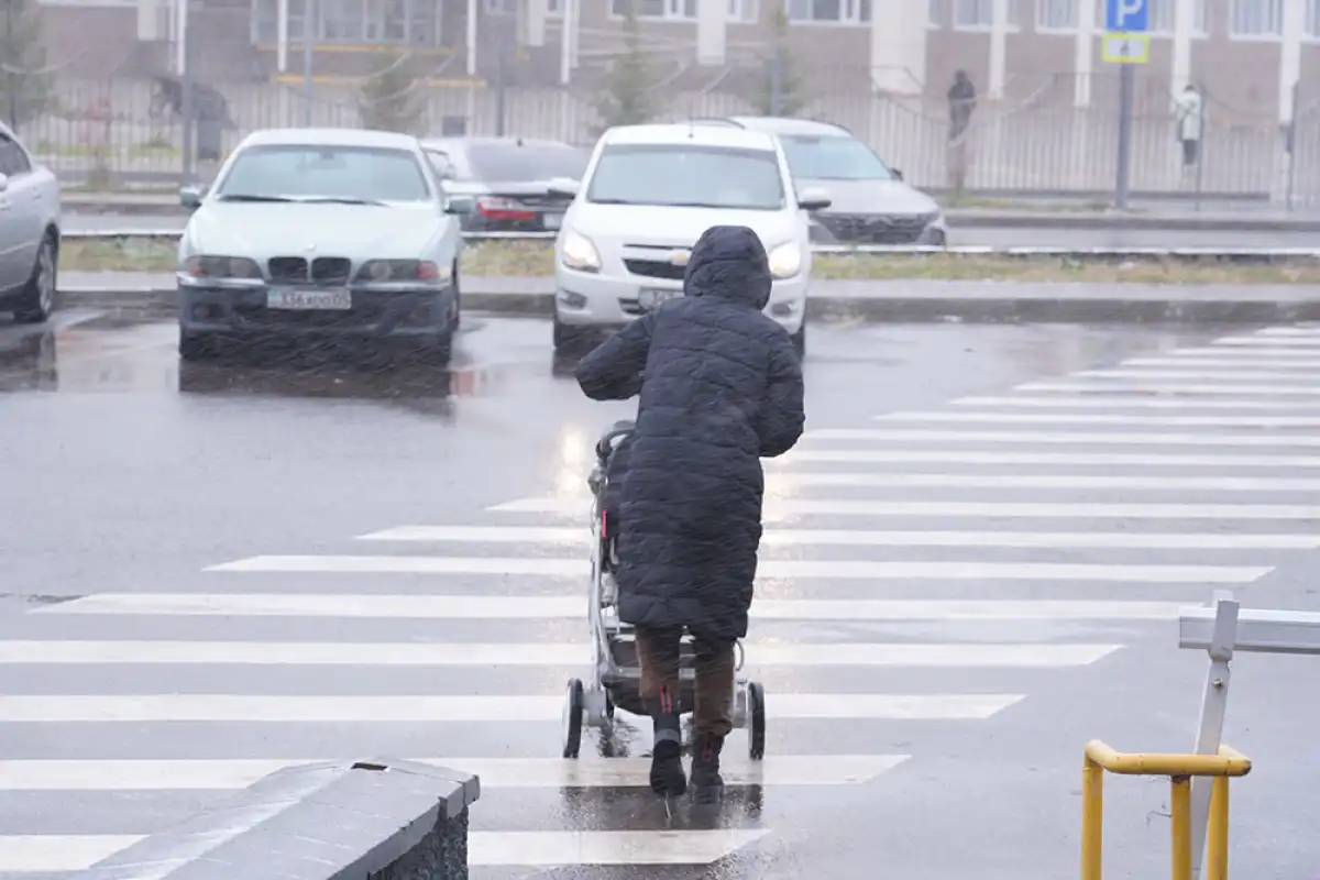 Астанада бұршақ пен жаңбыр жауды