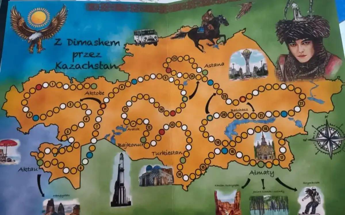 Димаштың Польшадағы жанкүйерлері Қазақстан туралы үстел ойынын құрастырды