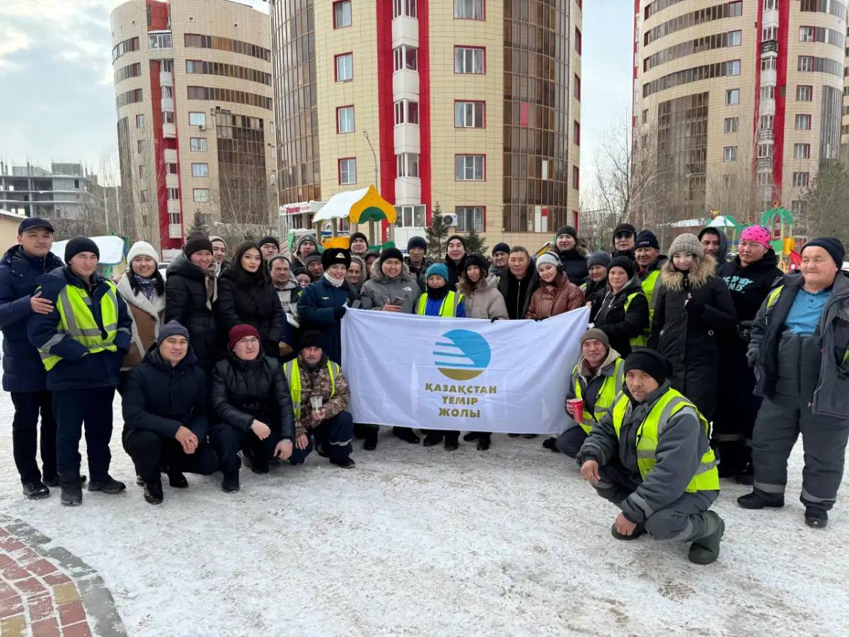 «ҚТЖ» ұжымы  коммуналдық қызметкерлерге ыстық шай таратты